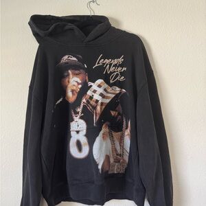 Legends Never Die Graphic Black Hoodie Rod Wave Official Merch Brand New